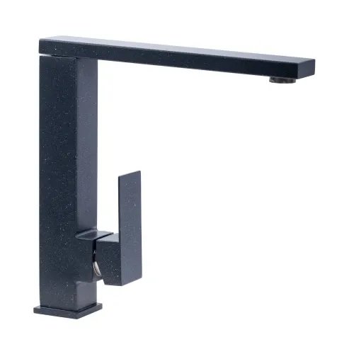 Смеситель кухонный Platinum 30 FHP (8569S) поворотный, однорычажный из нержавеющей стали, Антрацит (000033351)