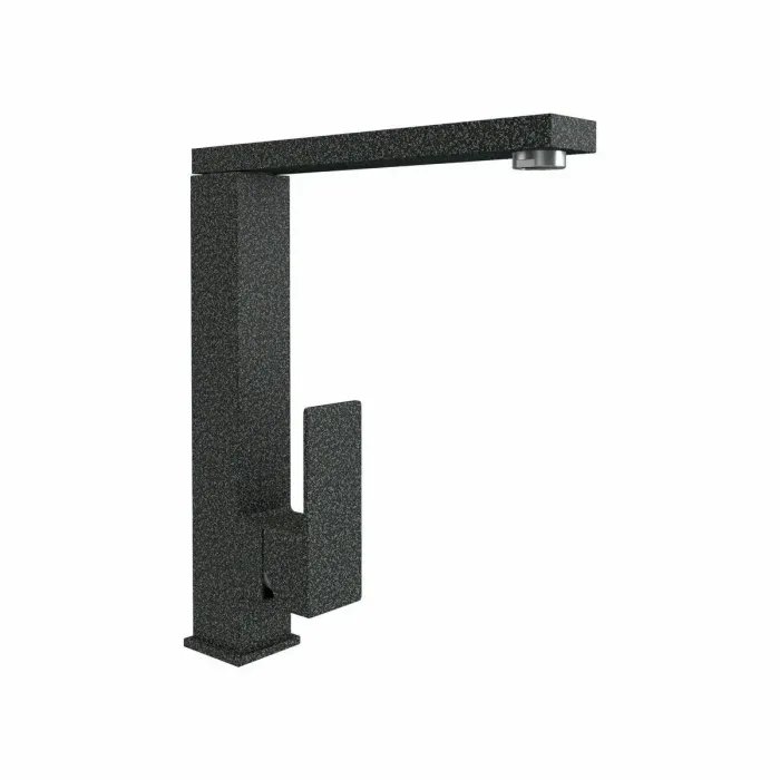 Смеситель кухонный Platinum 30 FHP (8569S) поворотный, однорычажный из нержавеющей стали, Графит (000033355)