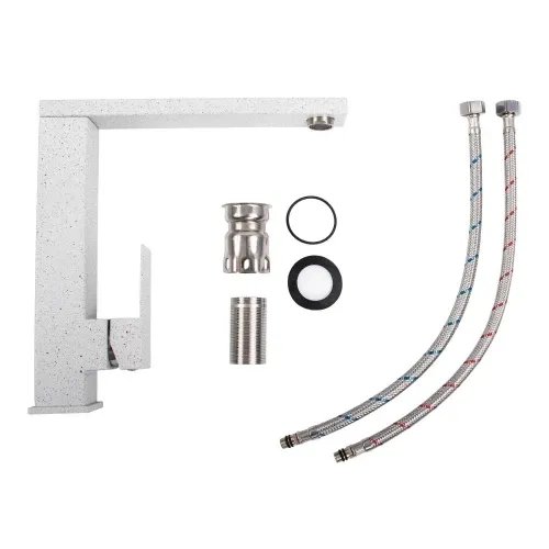 Смеситель кухонный Platinum 30 FHP (8569S) поворотный, однорычажный из нержавеющей стали, Топаз (000033362)