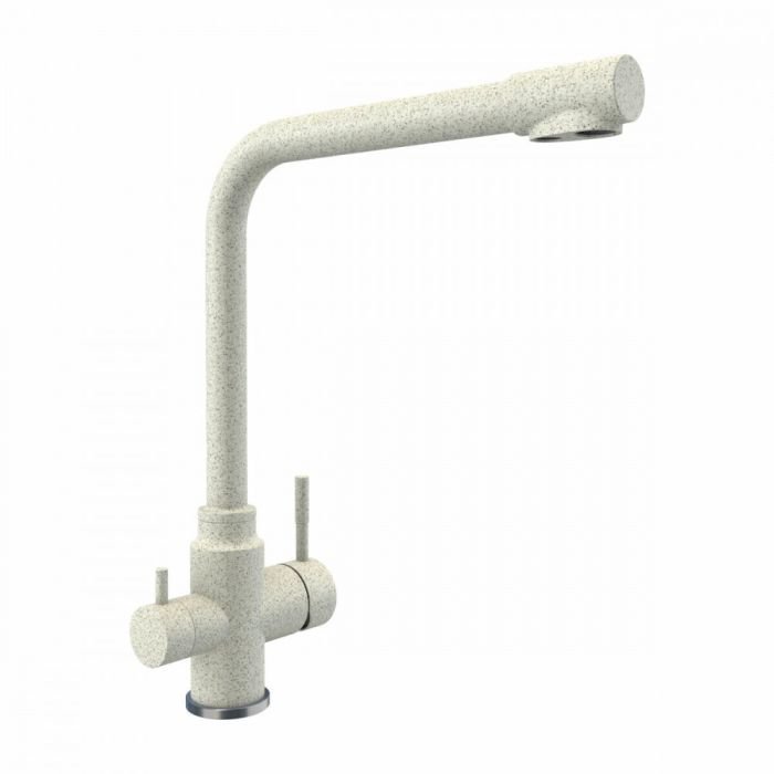 Смеситель под фильтр Platinum KT 8201 (8626) поворотный, двухрычажный из нержавеющей стали, Топаз (000033432)