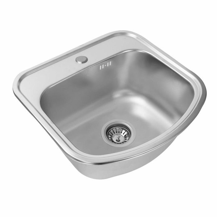 Кухонная мойка Рlatinum 4947 из нержавеющей стали 0,8 мм, 49x47 см, Овальная, Сатин (SP000000280)