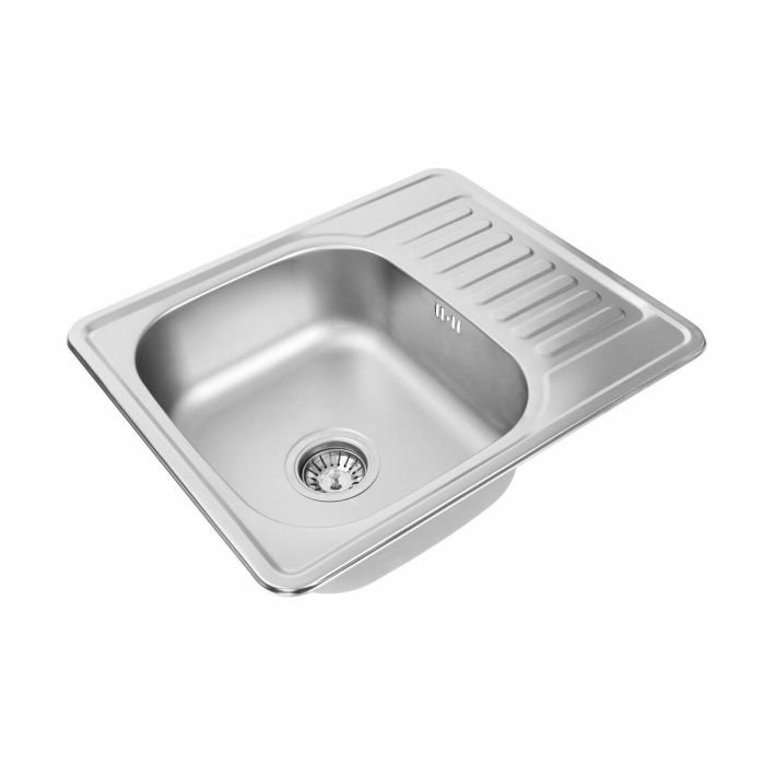 Кухонная мойка Platinum 5848 из нержавеющей стали 0,6 мм, 58x48 см, Прямоугольная, Сатин (SP000000360)