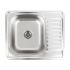 Кухонная мойка Рlatinum 5848 ДЕКОР из нержавеющей стали 0,8 мм, 58x48 см, Прямоугольная (SP000000354)