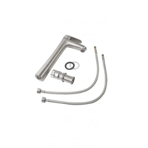 Смеситель для умывальника Germece 8516 статический, однорычажный из нержавеющей стали, Хром (000020219)