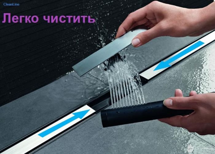 154.457.KS.1 Решетка 30-130 см (обрезная) для трапа CleanLine60, рамка - полированный металл, решетка - матовый металл