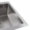 Кухонная мойка Platinum Handmade R из нержавеющей стали 1.0 мм, 65x50x23 см, Квадратный сифон, Хром