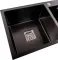 Кухонная мойка Platinum Handmade PVD HDB из нержавеющей стали 3.0 мм, 78x43x23 см, Квадратный сифон, Черный