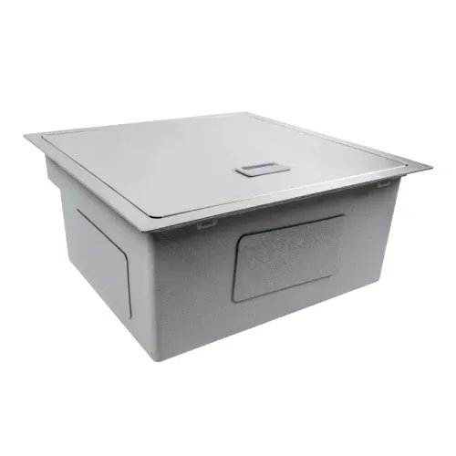 Кухонная мойка Platinum Handmade TZ из нержавеющей стали, 50x50x20 см, одночашевая со смесителем, Квадратная