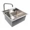 Кухонная мойка Platinum Handmade TZ из нержавеющей стали, 50x50x20 см, одночашевая со смесителем, Квадратная