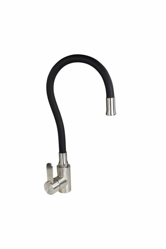 Смеситель кухонный гибкий Germece CS 519-2 однорычажный из нержавеющей стали, Черный (SP000018582)