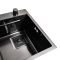 Кухонна мийка 75*45A PVD чорна Platinum Handmade "ВОДОСПАД"