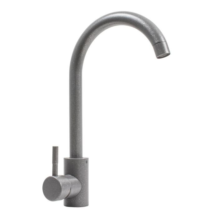 Смеситель кухонный Platinum NS01 (3008A-NA) поворотный, однорычажный из нержавеющей стали, Серый муссон