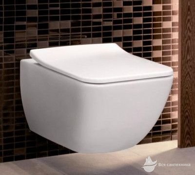 5663RS01 Legato Унитаз подвесной 37*56 см Direct Flush 5663R001 + 9M95S101 Крышка SlimSeat с функцией Quick Release и Soft Closing