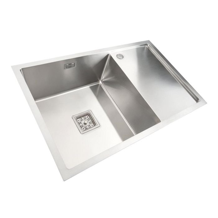 Кухонна мийка Platinum Handmade нержавійка 78х50 L (один отвір, квадратний сифон, 3,0/1,0 мм)