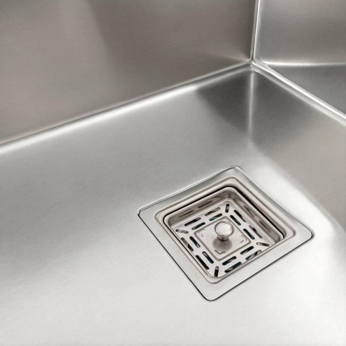 Кухонна мийка Platinum Handmade нержавійка 78х50 L (один отвір, квадратний сифон, 3,0/1,0 мм)