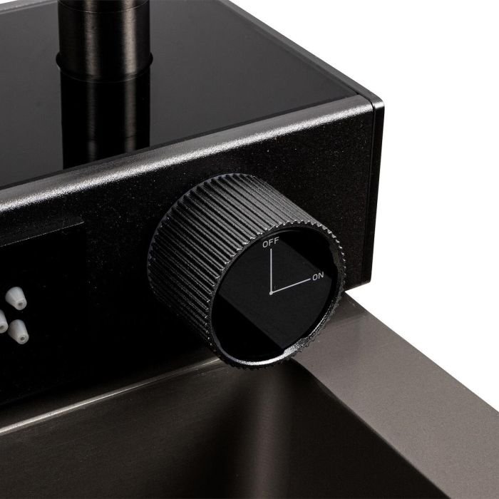 Кухонна мийка 75*46D PVD сіра Platinum Handmade "ВОДОСПАД"