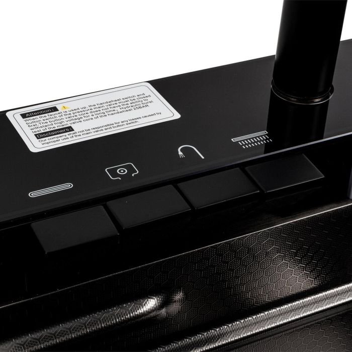 Кухонна мийка 75*45М PVD чорна Platinum Handmade "Водоспад"