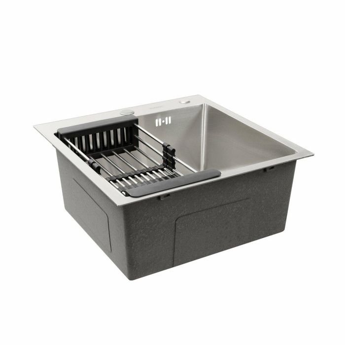 Кухонна мийка 50*50 нержавійка Platinum Handmade (сифон круглий, 3,0/0,8)