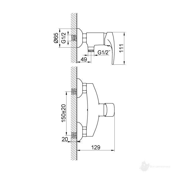 33223123 Comfort Смеситель для душа