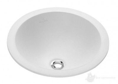 61404501 Loop And Friends Умывальник 45 см диаметр, встраиваемый сверху, с переливом, наружная сторона покрыта глазурью