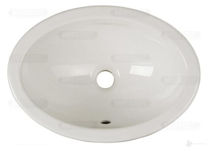 61404501 Loop And Friends Умывальник 45 см диаметр, встраиваемый сверху, с переливом, наружная сторона покрыта глазурью