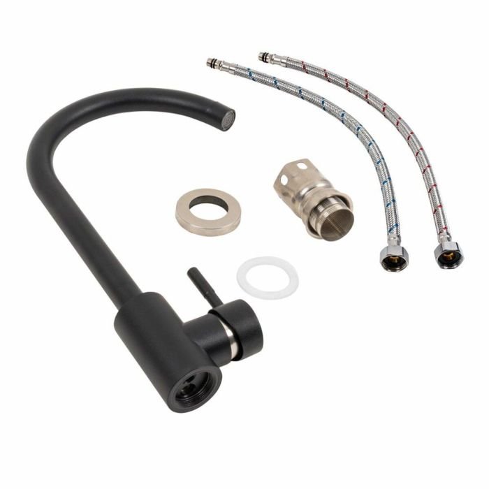 Змішувач кухонний Platinum 56 NESP Чорний матовий