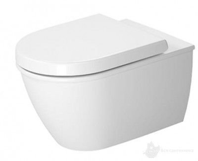 254509 Darling Унитаз консольный 37*54 см + обычная крышка для унитаза 0069810000 + крепление Durafix