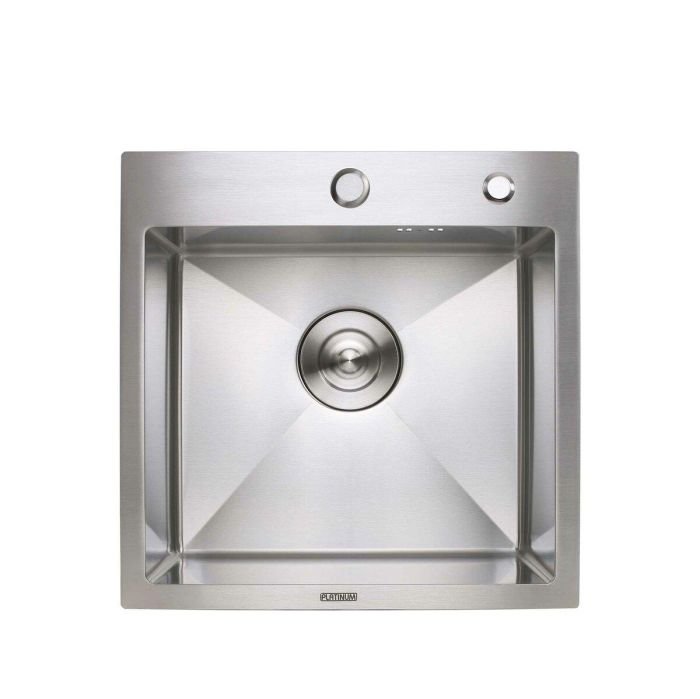 Кухонна мийка нержавійка 45*45 Platinum Handmade (сифон крулий 3,0/0,8)