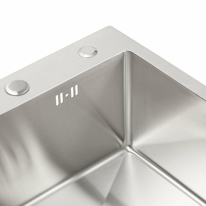 Кухонна мийка нержавійка 45*45 Platinum Handmade (сифон крулий 3,0/0,8)