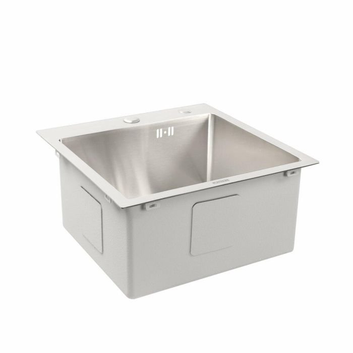 Кухонна мийка нержавійка 45*45 Platinum Handmade (сифон крулий 3,0/0,8)