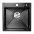 Кухонна мийка 45*45 Platinum Handmade PVD чорна (сифон крулий 3,0/0,8)