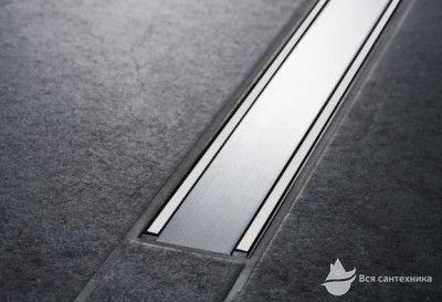 154.457.KS.1 Решетка 30-130 см (обрезная) для трапа CleanLine60, рамка - полированный металл, решетка - матовый металл