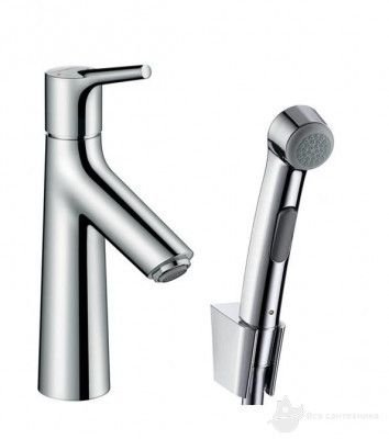 72290000 Talis S Смеситель для раковины с гигиеническим душем, с донным клапаном Push-Open, хром