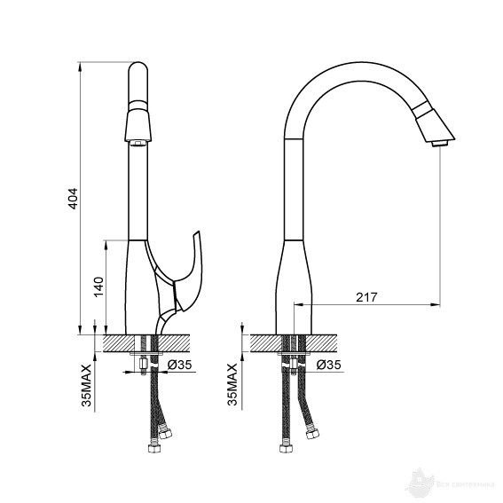 56194KT Fresh Cмеситель кухонный
