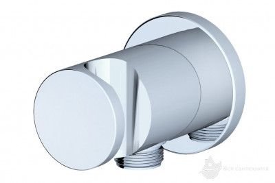X07P206 Держатель для душа латунный с выводом воды, хром