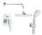 Душова система зі змішувачем GROHE BAU CURVE, верхній душ 200 мм - 1 режим + ручний душ 100 мм - 1 режим, Хром (UA2904300L)