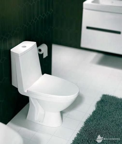 L39004 Modo Унитаз 36*65 см с вертикальным выпуском ! + бачок нижний подвод + крышка плавного опускания, петли Click2Clean, антибактериальная