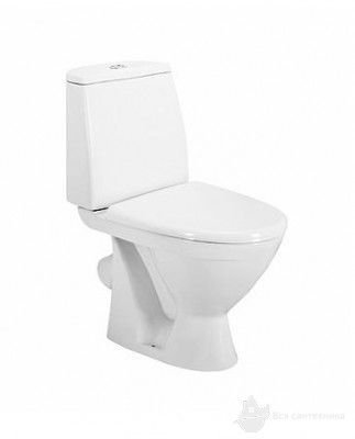 L89201 Runa Унитаз 36*63 см с косым выпуском + бачок нижний подвод + обычная крышка Duroplast, антибактериальная