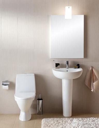 L89201 Runa Унитаз 36*63 см с косым выпуском + бачок нижний подвод + обычная крышка Duroplast, антибактериальная