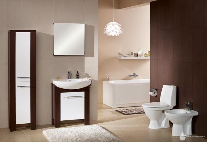 L89201 Runa Унитаз 36*63 см с косым выпуском + бачок нижний подвод + обычная крышка Duroplast, антибактериальная