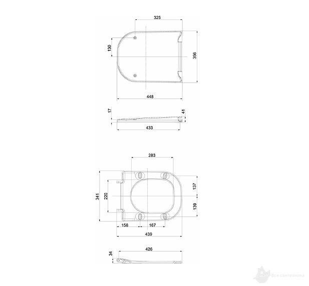 L90112 Traffic Крышка плавного опускания soft - close из материала Duroplast, антибактериальная, петли металлические, крепление сверху