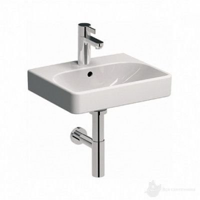 L92145 Traffic Умывальник 45*36 см, можно установить с тумбочкой 89431 и может устанавливаться на столешницу