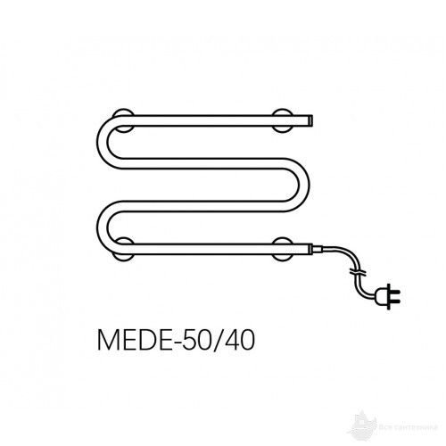 Medio Electro Электрический полотенцесушитель 520*350 мм безжидкостный, 55 ватт, хром (Mede-50/40 W)