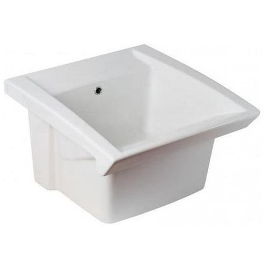 Раковина пральна Hatria Specials 60,5х60,5 cм для монтажу на тумбу YXNW, з двома відмітками для отвору, сифон YXZ8, Біла (YXNW)